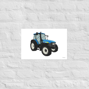 Furrow & Fields Poster New Holland TM 140 | Poster Quality Farmers Merch