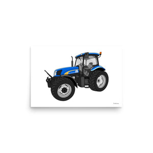 Furrow & Fields Poster New Holland TS 135a | Poster Quality Farmers Merch