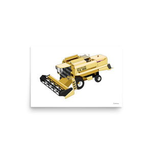 Furrow & Fields Poster New Holland TX 66 Combine Harvester | Poster Quality Farmers Merch