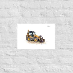 Furrow & Fields Poster Terex 860 Elite Watercolor | Poster Quality Farmers Merch
