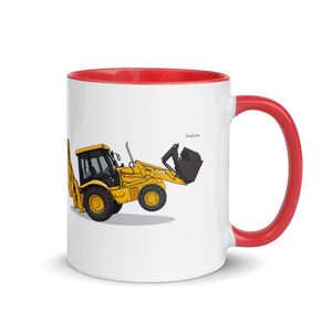Furrow & Fields Red / 11 oz JCB 3CX Sitemaster SRS | Mug with Color Inside Quality Farmers Merch