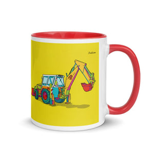 Furrow & Fields Red / 11 oz JCB 4D II Pop Art | Mug with Color Inside Quality Farmers Merch