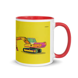 Furrow & Fields Red / 11 oz JCB 806 Pop Art | Mug with Color Inside Quality Farmers Merch