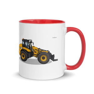 Furrow & Fields Red / 11 oz JCB TM420 | Mug with Color Inside Quality Farmers Merch