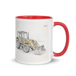 Furrow & Fields Red / 11 oz Massey Ferguson 50E Pencil Sketch | Mug with Color Inside Quality Farmers Merch