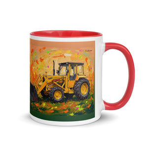 Furrow & Fields Red / 11 oz Massey Ferguson 50E Splash Art | Mug with Color Inside Quality Farmers Merch
