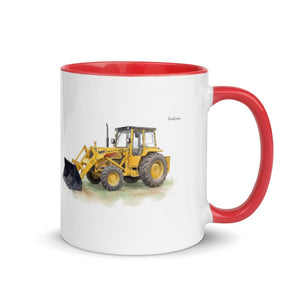 Furrow & Fields Red / 11 oz Massey Ferguson 50E Watercolor | Mug with Color Inside Quality Farmers Merch