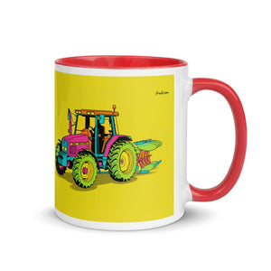 Furrow & Fields Red / 11 oz Massey Ferguson 6255 Pop Art | Mug with Color Inside Quality Farmers Merch