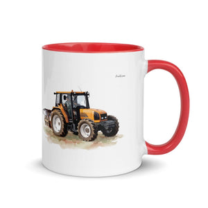 Furrow & Fields Red / 11 oz Renault Ceres 340X Watercolor | Mug with Color Inside Quality Farmers Merch