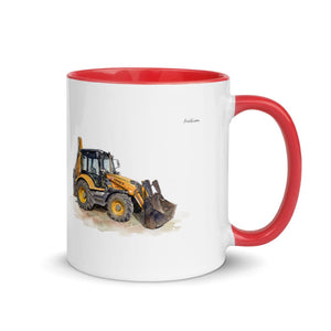 Furrow & Fields Red / 11 oz Terex 860 Elite Watercolor | Mug with Color Inside Quality Farmers Merch