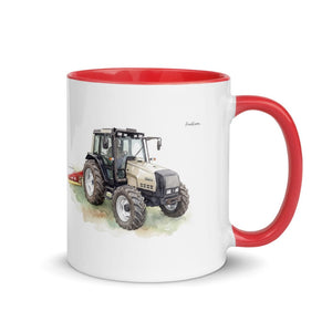 Furrow & Fields Red / 11 oz Valtra 6750 Watercolor | Mug with Color Inside Quality Farmers Merch