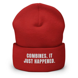 Furrow & Fields Red Combines. It Just Happened. | Cuffed Beanie Quality Farmers Merch