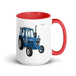 Furrow & Fields Red Ford 4600 Illustration (Front) | 15 oz Mug with Color Inside Quality Farmers Merch