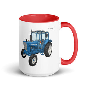 Furrow & Fields Red Ford 4600 Illustration (Side) | 15 oz Mug with Color Inside Quality Farmers Merch