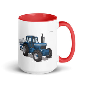 Furrow & Fields Red Ford 9700 Illustration | 15 oz Mug with Color Inside Quality Farmers Merch