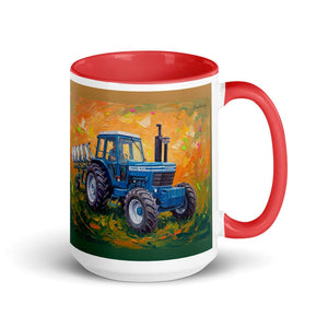 Furrow & Fields Red Ford 9700 Splash Art | 15 oz Mug with Color Inside Quality Farmers Merch