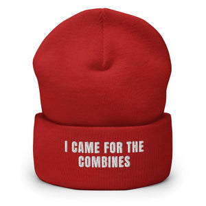 Furrow & Fields Red I Came for the Combines | Cuffed Beanie Quality Farmers Merch