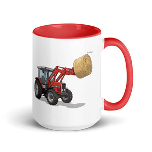 Furrow & Fields Red Massey Ferguson 3070 Autotronic | 15 oz Mug with Color Inside Quality Farmers Merch