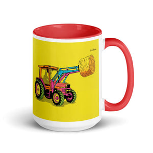 Furrow & Fields Red Massey Ferguson 3070 Autotronic Pop Art | 15 oz Mug with Color Inside Quality Farmers Merch