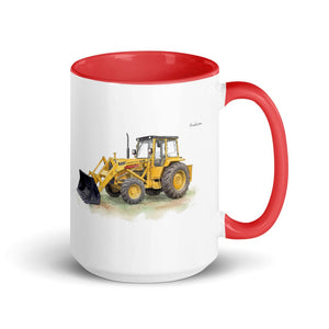 Furrow & Fields Red Massey Ferguson 50E Watercolor | 15 oz Mug with Color Inside Quality Farmers Merch