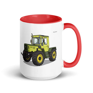 Furrow & Fields Red Mercedes-Benz MB-trac 1100 Illustration | 15 oz Mug with Color Inside Quality Farmers Merch