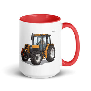 Furrow & Fields Red Renault 145.14 TX Illustration | 15 oz Mug with Color Inside Quality Farmers Merch