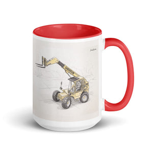 Furrow & Fields Red Sanderson 726 Teleporter Pencil Sketch | 15 oz Mug with Color Inside Quality Farmers Merch