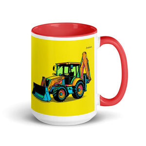 Furrow & Fields Red Terex 860 Elite Pop Art | 15 oz Mug with Color Inside Quality Farmers Merch