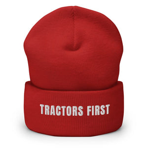 Furrow & Fields Red Tractors First | Cuffed Beanie Quality Farmers Merch