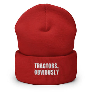 Furrow & Fields Red Tractors, Obviously | Cuffed Beanie Quality Farmers Merch