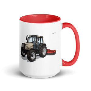 Furrow & Fields Red Valtra 6750 Illustration | 15 oz Mug with Color Inside Quality Farmers Merch