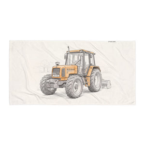 Furrow & Fields Renault 106-54 TL Pencil Sketch | Beach Towel Quality Farmers Merch