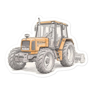 Furrow & Fields Renault 106-54 TL Pencil Sketch | Bubble-free stickers Quality Farmers Merch