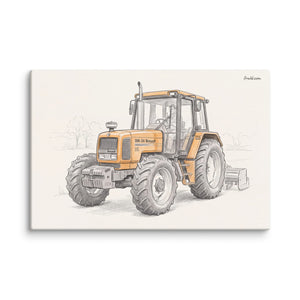 Furrow & Fields Renault 106-54 TL Pencil Sketch | Canvas Quality Farmers Merch