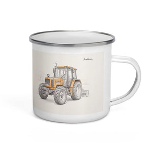 Furrow & Fields Renault 106-54 TL Pencil Sketch | Enamel Mug Quality Farmers Merch
