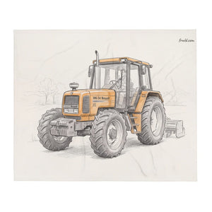 Furrow & Fields Renault 106-54 TL Pencil Sketch | Throw Blanket Quality Farmers Merch