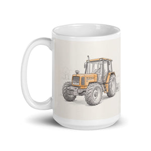 Furrow & Fields Renault 106-54 TL Pencil Sketch | White Glossy Mug Quality Farmers Merch
