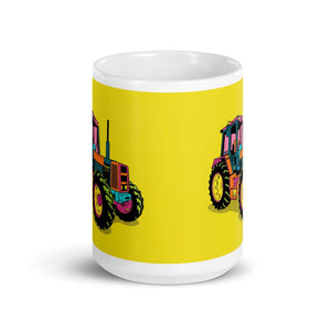 Furrow & Fields Renault 145.14 TX Pop Art | White Glossy Mug Quality Farmers Merch