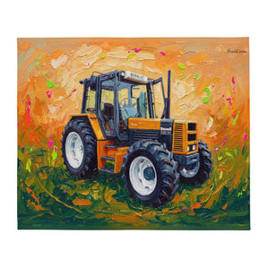 Furrow & Fields Renault 145.14 TX Splash Art | Throw Blanket Quality Farmers Merch