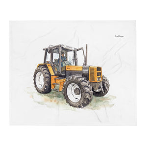 Furrow & Fields Renault 145.14 TX Watercolor | Throw Blanket Quality Farmers Merch