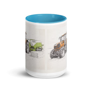 Furrow & Fields Renault Atles 926 RZ Pencil Sketch | 15 oz Mug with Color Inside Quality Farmers Merch