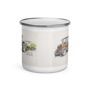 Furrow & Fields Renault Atles 926 RZ Pencil Sketch | Enamel Mug Quality Farmers Merch
