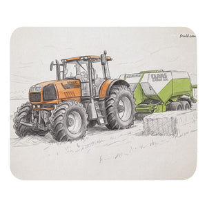 Furrow & Fields Renault Atles 926 RZ Pencil Sketch | Mouse Mat Quality Farmers Merch