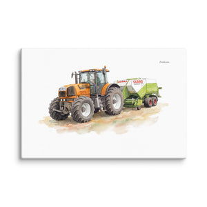 Furrow & Fields Renault Atles 926 RZ Watercolor | Canvas Quality Farmers Merch