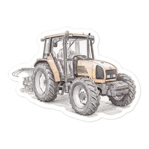 Furrow & Fields Renault Ceres 340X Pencil Sketch | Bubble-free stickers Quality Farmers Merch