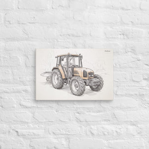 Furrow & Fields Renault Ceres 340X Pencil Sketch | Canvas Quality Farmers Merch