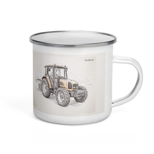 Furrow & Fields Renault Ceres 340X Pencil Sketch | Enamel Mug Quality Farmers Merch