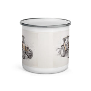Furrow & Fields Renault Ceres 340X Pencil Sketch | Enamel Mug Quality Farmers Merch