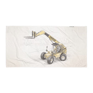 Furrow & Fields Sanderson 726 Teleporter Pencil Sketch | Beach Towel Quality Farmers Merch