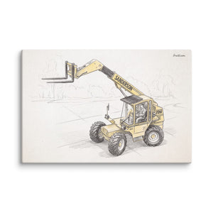 Furrow & Fields Sanderson 726 Teleporter Pencil Sketch | Canvas Quality Farmers Merch